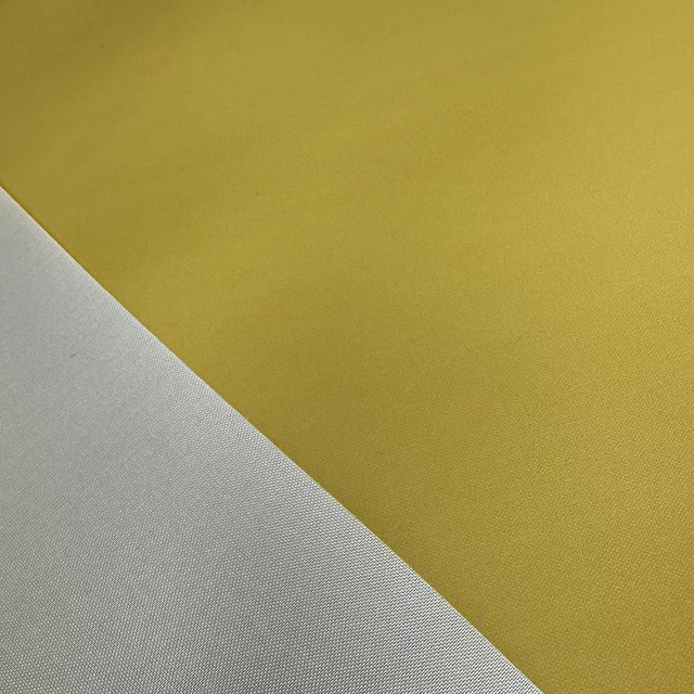 135gsm yellow 100% Polyester Silicone Flame Retardant Coated Fabric