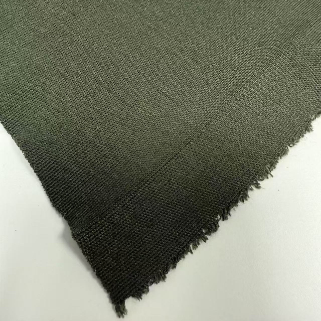 340gsm Army green 100% Meta Aramid Knitted Flame Retardant Fabric
