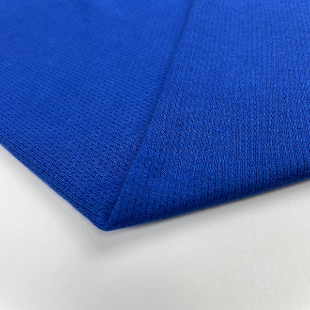 190gsm Blue Modacrylic Flame Retardant Bird Eye Knitted Fabric