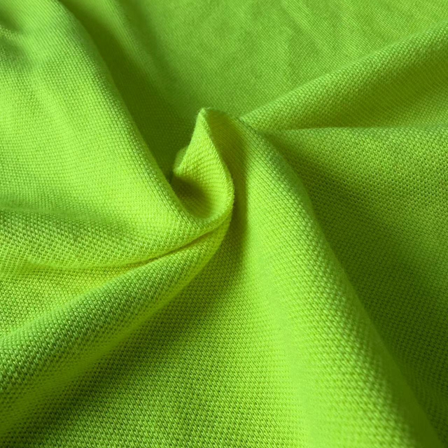 220gsm Fluorescent yellow Modacrylic Flame Retardant Bird Eye Knitted Fabric