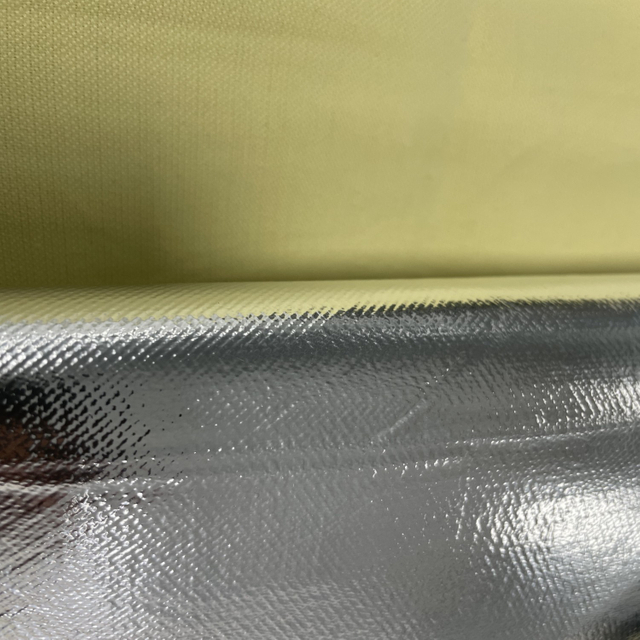 230gsm Para aramid aluminum film composite flame retardant fabric